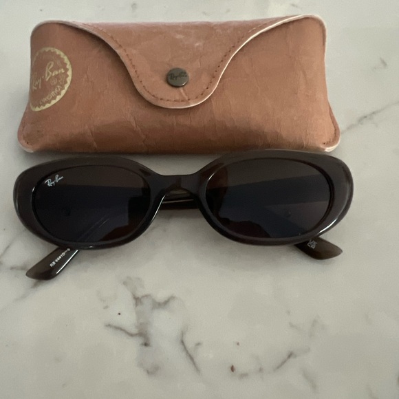 Ray-Ban Women's Dark Brown Oval Sunglasses - Picture 7 of 8